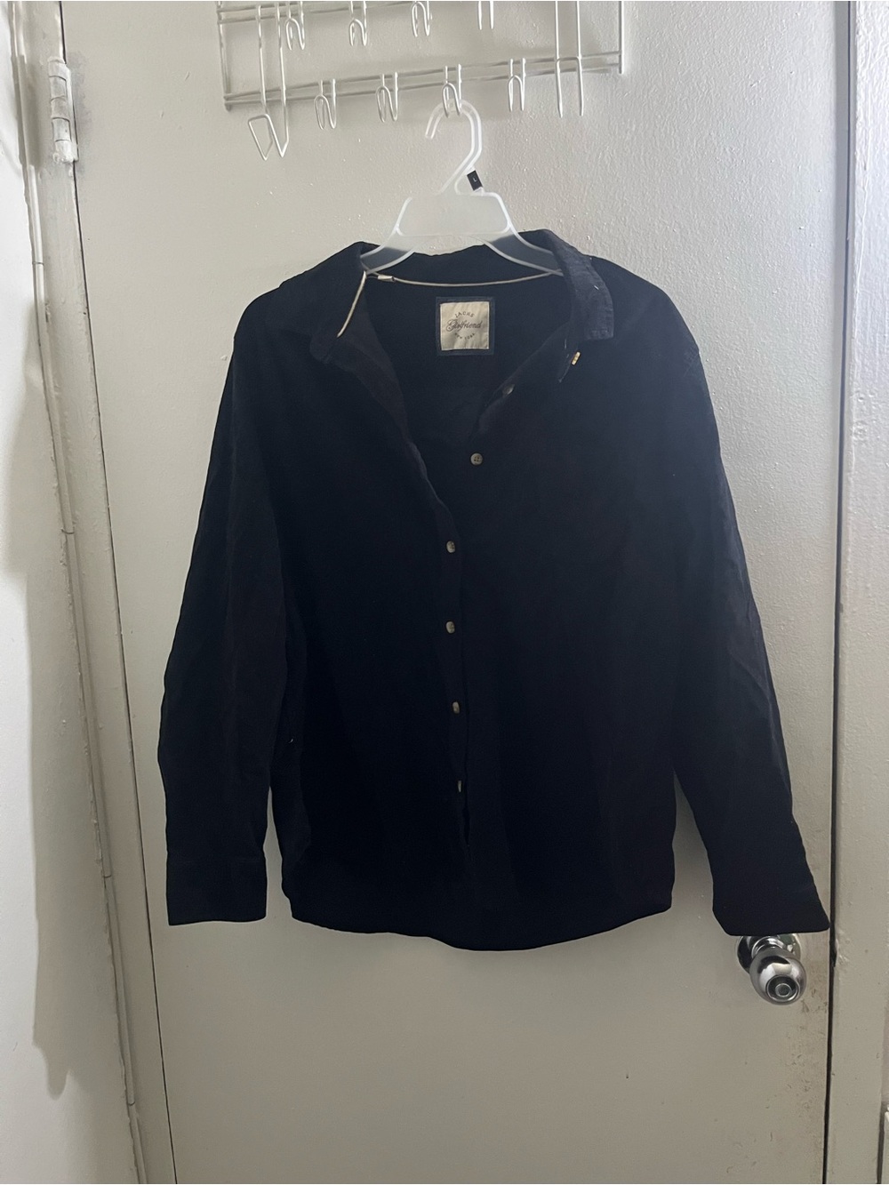 Jachs Black Button-Front Jean-Style Jacket
